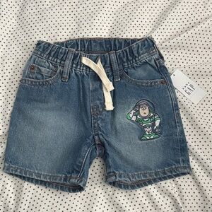 GAP Baby Denim Shorts with embroidered Buzz Lightyear